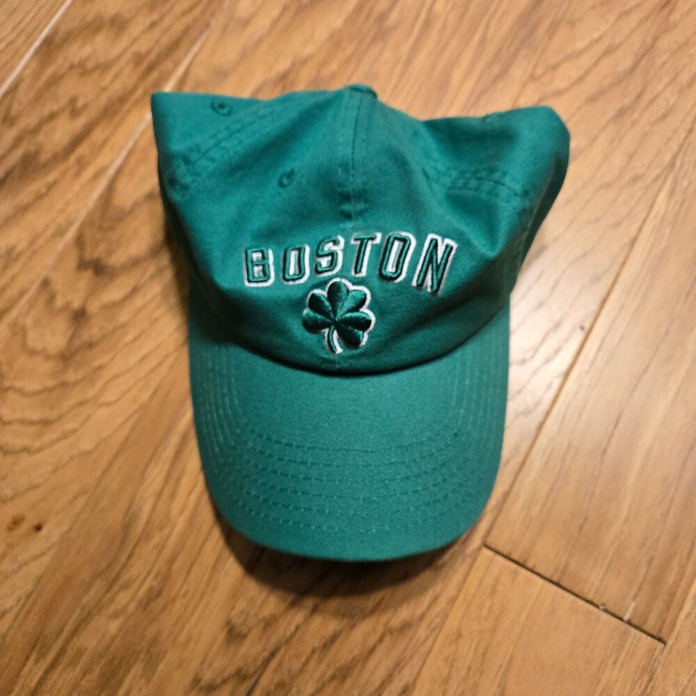 Embroidered Boston Ball Cap in Green